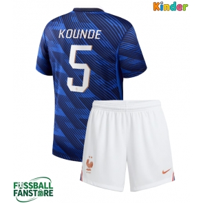 Frankreich Jules Kounde #5 Replik Heimtrikot Kinder WM 2026 Kurzarm (+ Kurze Hosen)